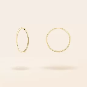 10K Gold Mini Endless Huggie Earrings