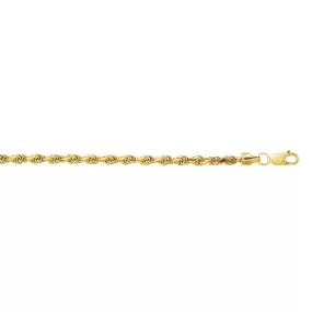 14K Gold 3.2mm Lite Rope Chain