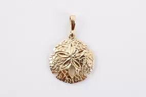 14k Yellow Gold Sand Dollar Pendant (3.43g.)