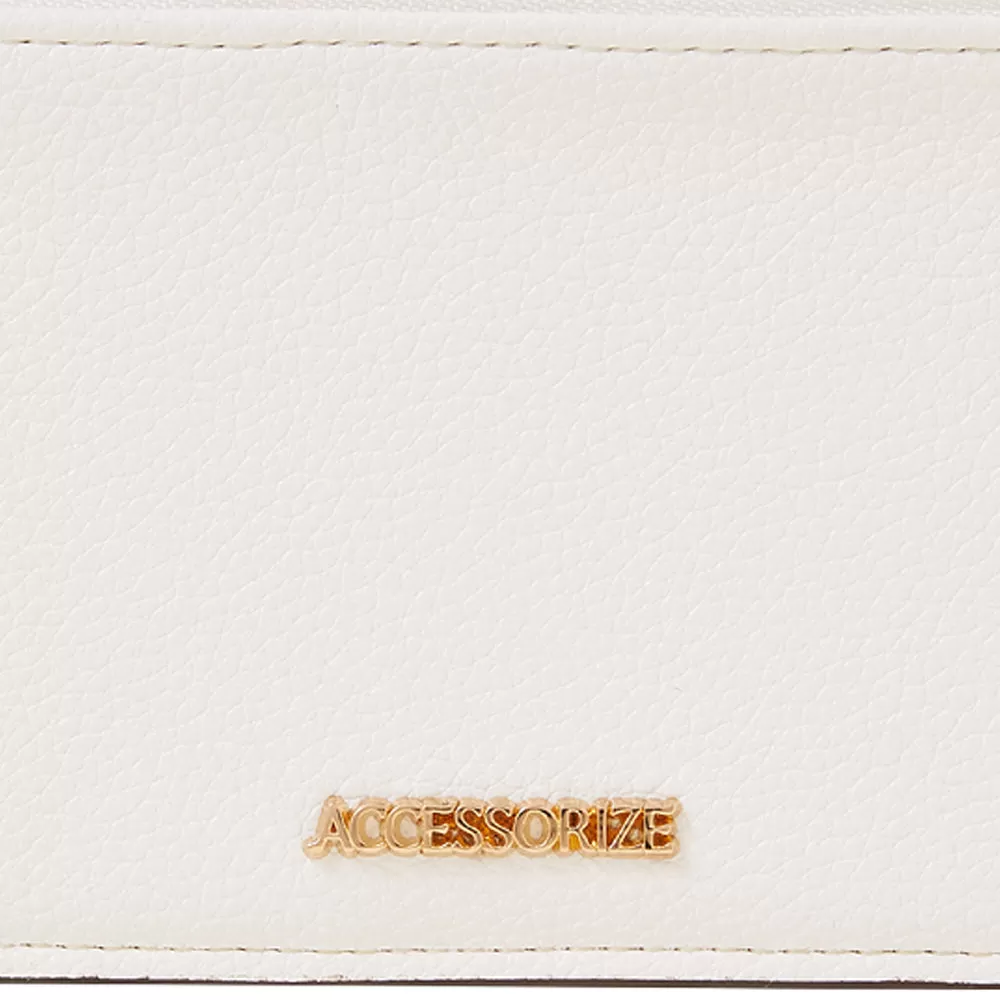 Accessorize London Women's Faux Leather White Classic card holder