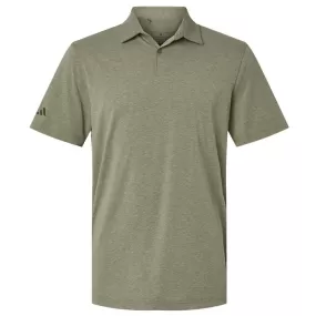 Adidas Men's Olive Strata Melange Blend Polo