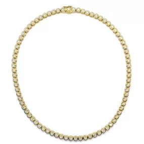 AFJ Diamond Collection - Diamond Bezel Set Riviere Necklace, Yellow Gold