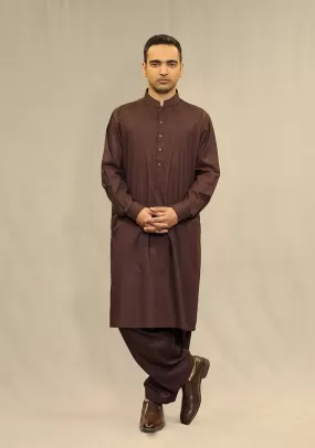 Basic Poly Viscose  Deep Mahogany Classic Fit Suit