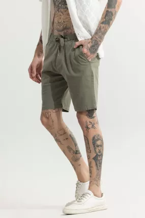 Brocky Olive Linen Shorts