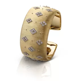 Buccellati - Prestigio - Cuff Bracelet with Diamonds, 18k Yellow and White Gold