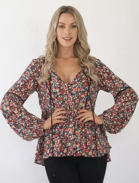 Clementine floral top- Multi colour