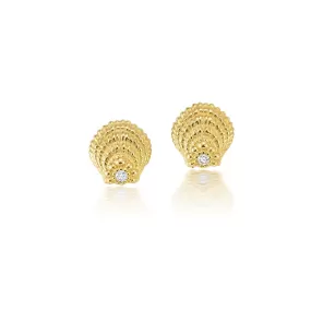 Diamond Sunrise Shell Studs