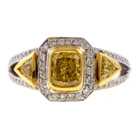 Estate Yellow Diamond Engagement Ring