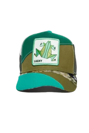 Goorin Bros Farmigami Good Luck {Lucky} Trucker Hat (Green)