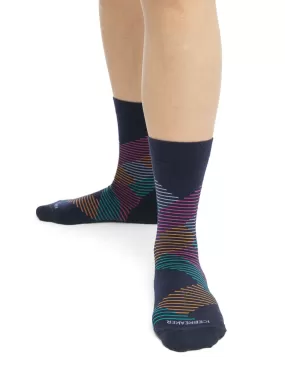 Icebreaker Lifestyle Fine Gauge Crew Socks Dashes (Women's)