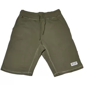 Olive Cotton Premium Logo Shorts