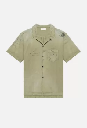 Petrol Bowling Shirt / Olive