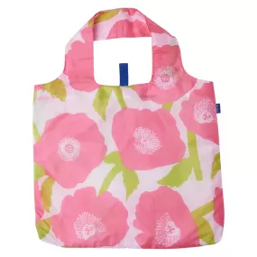 Poppies Pink blu Bag Reusable Shopping Bag-Machine washable