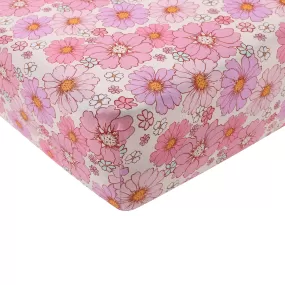 Powerful in Pink (Flower) Crib Sheet