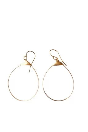 Small Featherweight Hoop Earring in Gold with Gold Wrap