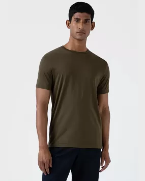 S/S CREW NECK T-SHIRT / DARK OLIVE