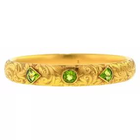 Victorian Peridot Bangle Bracelet