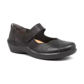 Ziera Shoes Women's Ariel Comfort Mary Jane - Black Leather